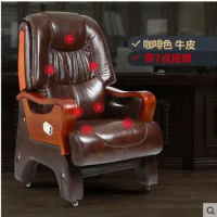 Boss chair leather can lie solid wood office chair computer chair family massage chair chair chair big class chair study chair c
