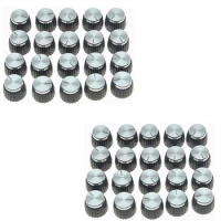 Hot AD-40Pcs Guitar AMP Amplifier Push On Fit Knobs Aluminum Cap Top Fits 6Mm Diameter Pots For Marshall Amplifiers