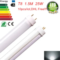 CE led tube 1500mm 25Watt, 120pcs SMD2835 T8 tube light 5ft