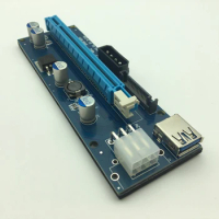 60cm PCI-E Express Riser Card 1X To 16X Extender With Led Light USB 3.0 SATA to 6Pin Power for BTC Bitcoin Mining Antminer Miner