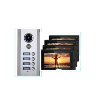 7 Inch screen BUS 2 Wire Video doorbell Intercom systems with Night Vision for home 4 indoor Units Apartment