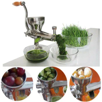 Wheat grass juicer stainless steel multifunctional manual auger slow juice extractor fruit vegetable lemon juicing machine