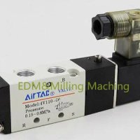 1PC High Quality Pneumatic 5 Way 2 Position 1/8" AIRTAC Solenoid Valve 4V110-06 DC24V 5 Way 2 Position Durable
