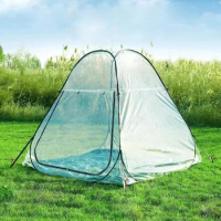 Tent Camping Supplies for Outdoor, Fully Transparent PVC Waterproof Material Ultralight, Ice Fishing Tent, Nature Hike, Sun Room