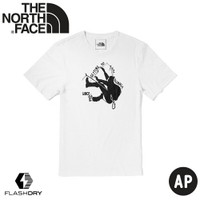 【The North Face 男 FALSHDRY快乾短袖T恤 AP《白》】4UAK/吸濕排汗趣味印花短袖/運動衫
