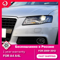 Headlights for Audi A4 B9 A4L 2009-2012 Head Lamp Foco LED DRL Running Turn Signal Led Angel Eyes Projector Lens Accessories