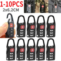 1-10PCS Combination Lock Portable Alloy Safe Combination Code Number Lock Padlock Anti-theft for Luggage Zipper Backpack