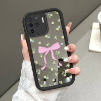 Cocok Untuk OPPO Reno 5F A94 F19 Pro 4G Case Lucu Kuningan Pink Bunga Casing HP Silikon Pelindung Ae