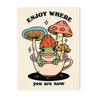 You Are So Funny Mushroom Poster Retro Funky Hippie Party Dancing Frog Canvas Painting Wall Art Pict