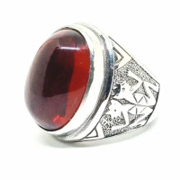 Cincin Batu Akik Merah Siam Top Created