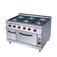 Hot Sale Industrial Cooking Range Free Standing Gas Stove 6 Burners With Oven Price