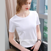 【設計所在】絲光棉短袖T恤圓領基礎版純棉素色上衣-1 AL320097(5色 S-3XL可選)