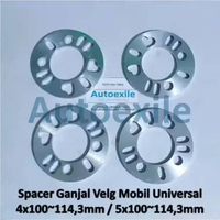 Spacer Spiser Ganjal Ban Velg Mobil Universal untuk PCD 4x100 4x108 4x114.3 5x100 5x105 5x108 5x110 