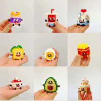 AVVET-DIY Mainan Balok Susun Model Makanan Nano Blocks Brick Susun Mainan Edukasi DIY Food Fruit Mak