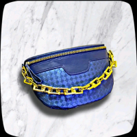 VEXANA Tas wanita slempang/wastbag kekinian simple elegant bahan kulit sintetis anyam tikar Waistbag