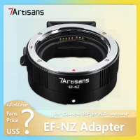 7artisans EF-NZ Autofocus Adapters for Camera Lens Accessories with Anti-shake for Canon EF To Nikon Z5/Z6/Z7 Z6Ⅱ/Z7Ⅱ/Z9/Z30/Z50
