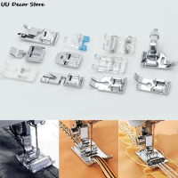 One Set Domestic Sewing Machine Accessories Presser Foot Feet Kit Set Hem Foot Spare Parts For Brother Singer Janome