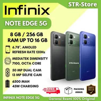 INFINIX NOTE EDGE 5G 8/256 GB GARANSI RESMI INFINIX NOTE EDGE 5 G UP TO 16 GB RAM Titanium