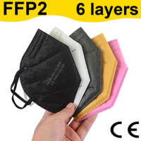 6 layers adult FFP2 maske Facial Face Masks KN95 mask Safety protect fpp2 KN95 Cover Mouth Dust Mask Nonwoven ffp2mask kn95mask