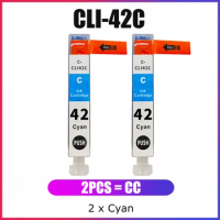 YC 2x CLI-42C CLI-42 Cyan CLI42 Work For Canon Pixma Pro 100 For Canon Pixma Pro 100S