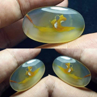 Natural Batu Akik Motif Gambar Orang Latihan Yoga Split Sit Unik Antik
