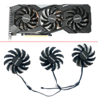 Cooling 3PCS 75MM 4PIN T128010SU PLD08010S12HH GPU FAN For Gigabyte RTX2070 2060 1660S RTX2080 TI Graphics Video Card Fans
