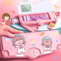 Cute Cases Stationery Box Pencil Estuche Kawaii Trousse Korean Supplies Pencilcase Girls For School Case Unicorn Multifunction