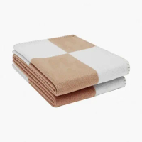 Plaid Blanket Designer Brand Cashmere Blanket for Beds Sofa Fleece Knitted Wool Blanket Home Office Nap Throw Portable Scarf