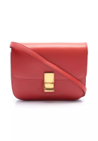 Celine 二奢 Pre-loved Celine classic box Shoulder bag leather Red