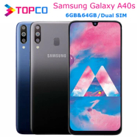 Samsung Galaxy A40s Original 4G LTE Android Mobile Phone Octa Core 6.4" Dual SIM 3 Rear Cameras RAM 6GB ROM 64GB Exynos