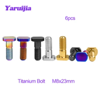 Yaruijia Titanium Bolt M8x23mm T-Bolt Motorcycle Tooth Disk Rotating Axle Screws for Motorcycle Parts