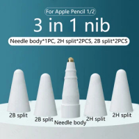 3-in-1 Replacement Tips Compatible For Apple Pencil 2/1 iPad Pro Pencil iPencil Nib for iPad Pencil 1st 2Gen