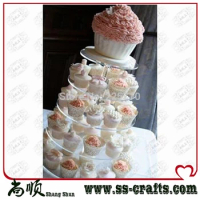 5 Tier Round Acrylic Cupcake Stand, 5 Tier Wedding Cupcake Stand