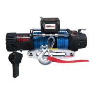 Steel and synthetic rope 3500lbs to 17000LBS 4x4 winch with CE certificated electric car winch