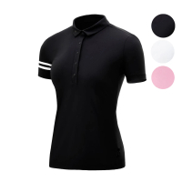 【HONMA 本間高爾夫】女款撞色膠條POLO衫 日本高爾夫專業品牌(XS~L 白色、淺粉、黑色任選HWJC707R104)