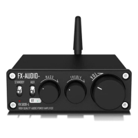FX-AUDIO FX 502E-L HiFi 2.0 BT 5.1 Full Digital Audio Mini Power Amplifier 75W*2 Bass and Treble Adjustment