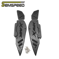 SEMSPEED XMAX400 XMAX250 300 400 2021 2022 2023 Modified CNC Motorcycle Rear Footrest Foot Pedal Plate Mats Foot-pads For Yamaha