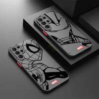 Marvel Spiderman Venom For Samsung S23 S22 S21 S20 S10 S9 Note 20 10 Ultra Plus FE Lite Frosted Translucent Phone Case