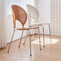 Space Savers Dining Chairs Elegant Office Nordic Modern Kitchen Metal Chair Elegant Sillas Para Comedor Living Room Furniture