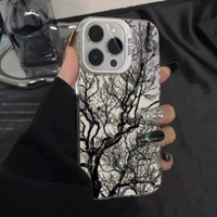 全城熱賣 - 素描枯樹適用蘋果16promax手機殼iPhone15新款17/13華為mate70榮耀x50彩銀Reno12保護套vivos19小米14oppo硬華為 Mate 40素描枯樹-IMD元