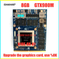 Original GTX 980M Graphics Card GTX980M SLI X-Bracket N16E-GX-A1 8GB GDDR5 MXM For Dell Alienware MSI HP 100% test work