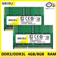 Wholesale 30Pcs DDR3 DDR3L 2GB 4GB 8GB Memory Ram 1066 1333 1600Mhz PC3 PC3L 12800 10600 8500 204Pin Laptop Notebook Memorie Ram