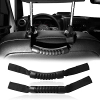 Wrangler Headrest Grab Handles for Jeep wrangler Rear Seat Passenger Grip for 2007-2024 Jeep Wrangler JK JKU JL