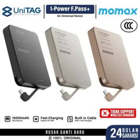 Momax Powerbank Magnetic 1-Power F.Pass+ CCC Fast Charging For Samsung iPhone 5000 10000 20000mAh 50
