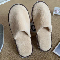 Disposable Slippers Hotel Travel Slipper Party Home Guest Slippers Men Women Solid Color Soft Hospitality Slippers Non-Slip