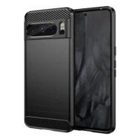 For Google Pixel 2 3 3A 4 4A 5G 5 XL Cases Carbon Fiber Soft TPU Matte Silicone Phone Cases For Pixel 6 6A 7 7A 8 Pro Back Cover