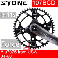 Stone 107BCD Round Chainring for Sram Force Crankset 107 Bcd MTB Road Bike Chainwheel 34 36 40 42 50 52 54 56 58 60T