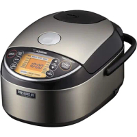 Zojirushi NP-NWC10XB 5.5-Cup Pressure Induction Heating Rice Cooker and Warmer (Stainless Black)