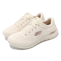 SKECHERS 休閒鞋 Arch Fit 2.0-Big League Wide 女鞋 米白 寬楦 避震 健走鞋(150051-WNTMT)