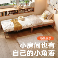 公司貨 可開票 免運 沙發床實木可伸縮單人床90cm公分床架子無床頭折疊抽拉90寬小戶型 快速發貨